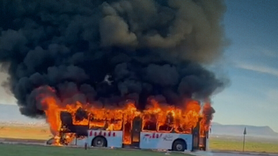 حريق يلتهم حافلة للنقل الحضري بمكناس