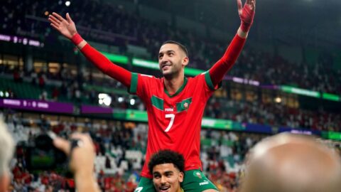 زياش يسجل أول أهداف مباراة المنتخب ضد الغابون