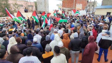 المغاربة يواصلون التظاهر دعما لغزة وتنديدا بحرب الإبادة الإسرائيلية