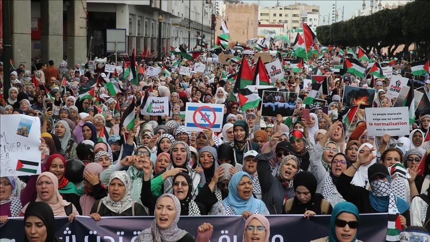 مناهضو التطبيع يدينون “قمع مسيراتهم” ويدعون لمواصلة التضامن مع الفلسطينيين