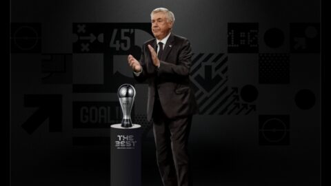 كارلو أنشيلوتي يفوز بجائزة أفضل مدرب للرجال في 2024
