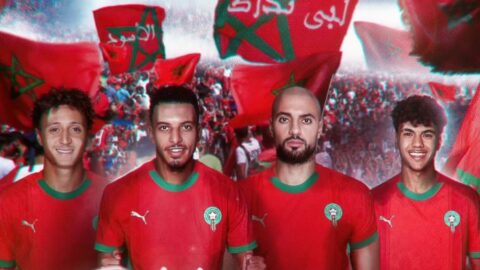 صافرة الحكم محمد ألاو تعلن انطلاق مباراة المغرب وتانزانيا