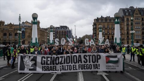 مظاهرات في 80 مدينة إسبانية للمطالبة بسلام دائم بفلسطين