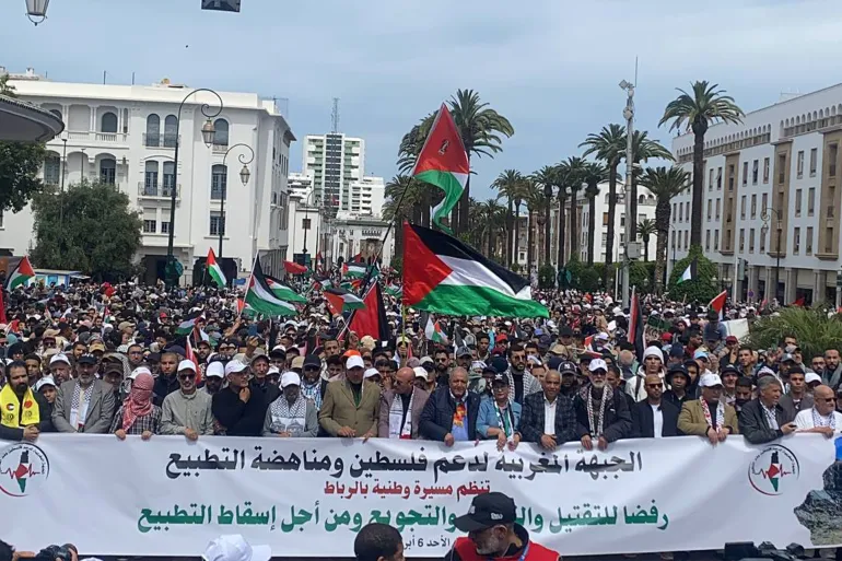 مسيرة شعبية نحو ميناء البيضاء.. جبهة دعم فلسطين تدعو للتظاهر ضد “سفن الإبادة”