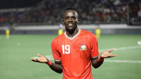 ريان أوغام يسجل هدف التقدم لمنتخب كينيا أمام المغرب