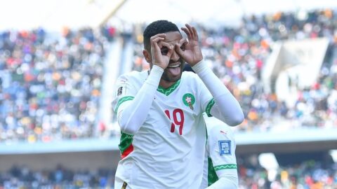 النصيري يقود المغرب للتقدم في الشوط الأول أمام زامبيا