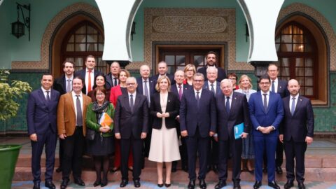 أخنوش يستقبل وفدا برلمانيا فرنسيا بقيادة رئيسة الجمعية الوطنية ورئيس مجلس الشيوخ