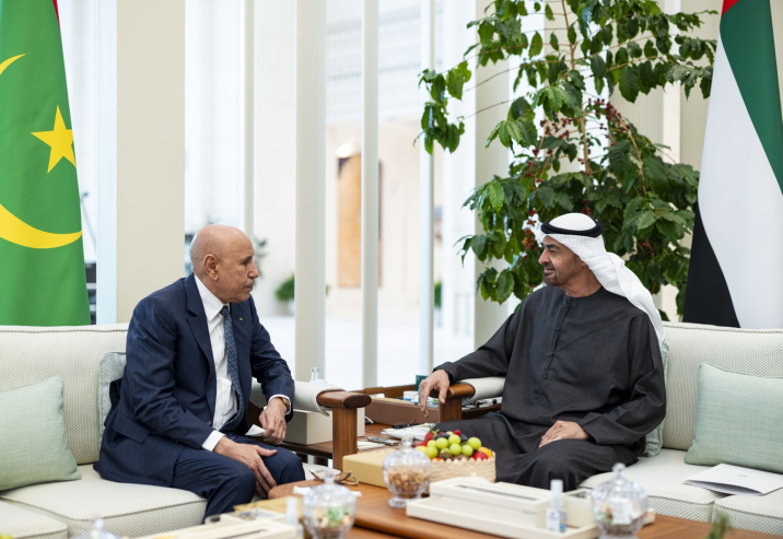 الرئيس الإماراتي ونظيره الموريتاني يبحثان التعاون الثنائي