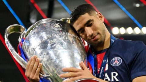 تتويج حكيمي بكأس دوري أبطال أوربا رفقة باريس سان جيرمان